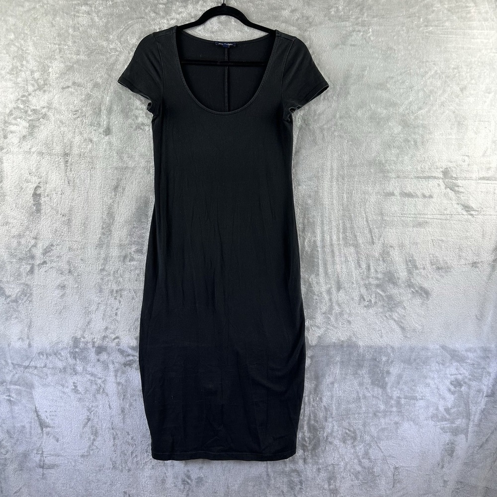 American Eagle Outfitters Pencil Dress Women's S Black (faded) Scoop Neck